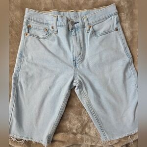 Levi's Mens Light Blue Jean Shorts,‎ Jorts, Denim, Casual, Size 30,
